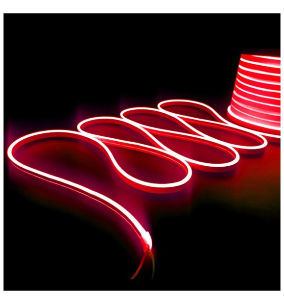 Neon Flex LED Rosu 8W/m 24V IP65, 5x11mm SMD 2835