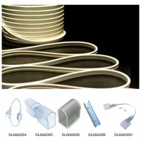 Neon Flex LED 220V Alb Neutru 4100K, 10W/m, IP65, 8x16mm, rola 50m - vedere laterala