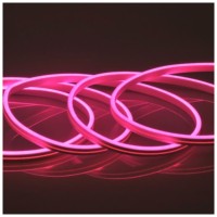 Neon Flex LED Roz 10W/m 220V SMD2835 8x16mm IP65, rola 50m