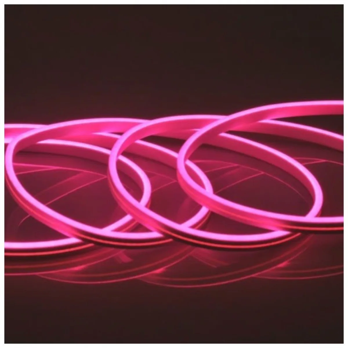 Neon Flex LED Roz 10W/m 220V SMD2835 8x16mm IP65, rola 50m