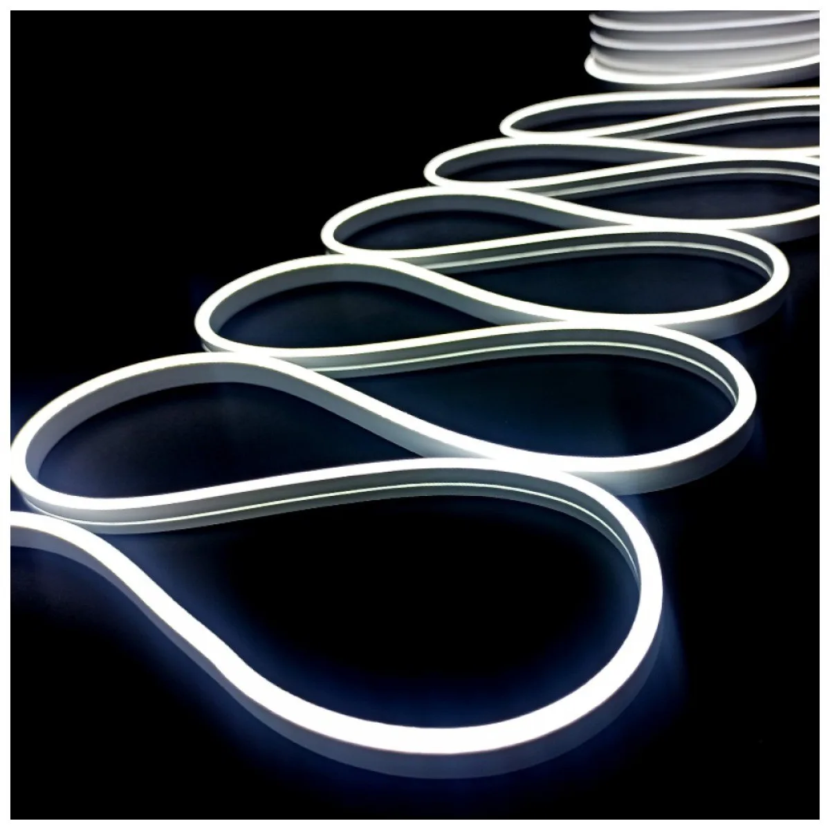 Neon Flex LED 8W/m 24V Lumina Rece 6500K IP65, 5x11mm