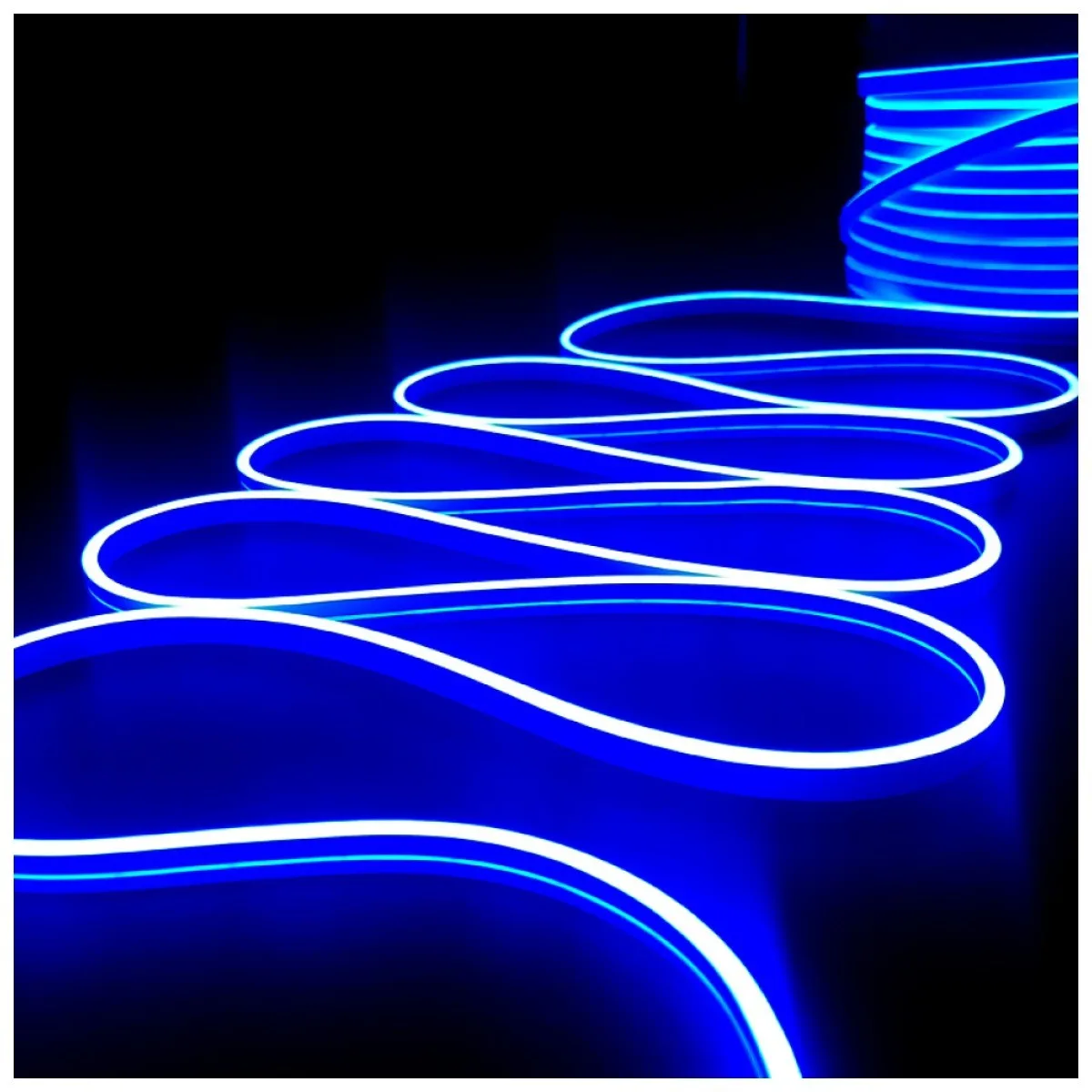 Neon Flex LED Albastru 8W/m 24V IP65, 5x11 mm SMD 2835