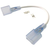 Conector cu fir si capac alimentare neon flex 14x23mm 220V, pin 9mm