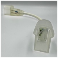Conector cu fir si capac alimentare neon flex 14x23mm 220V, pin 9mm - ambalaj