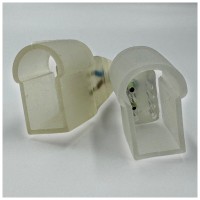 Conector cu fir si capac alimentare neon flex 14x23mm 220V, pin 9mm - imagine 6