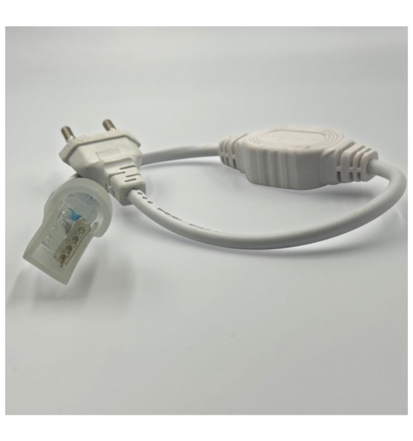 Alimentator cu stecher 220V pentru neon flex 14x23mm, pin 9mm