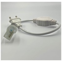 Alimentator cu stecher 220V pentru neon flex 14x23mm, pin 9mm