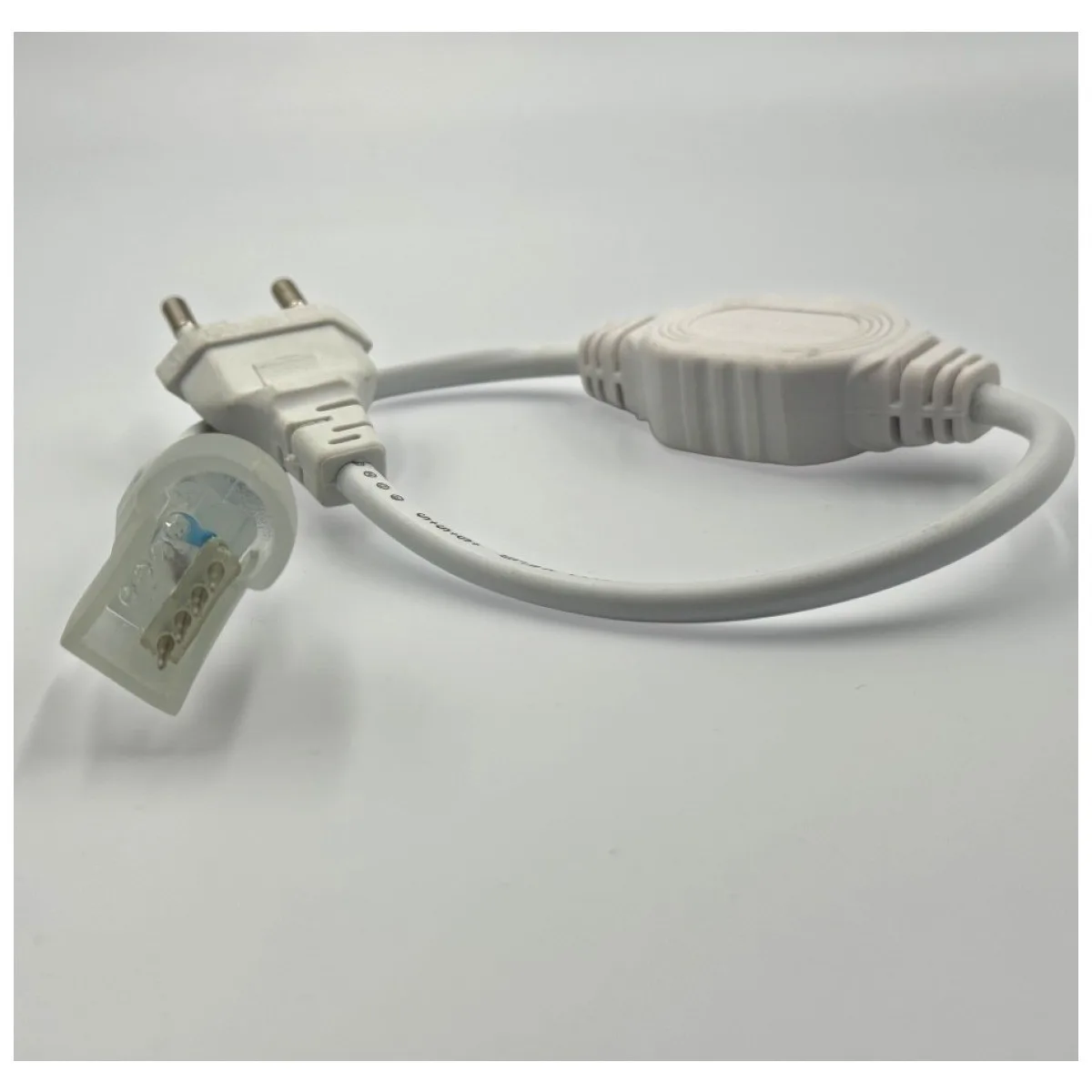 Alimentator cu stecher 220V pentru neon flex 14x23mm, pin 9mm