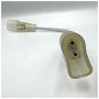 Conector cu fir alimentare neon flex 8x16mm, pin 6mm, fir 23cm - ambalaj