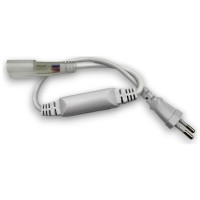 Alimentator neon flex 220V cu stecher, 8x16mm, pin 6mm - vedere laterala