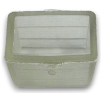 Capac Terminal Neon Flex 14x23mm, Dop Etansare Capat Tub LED - vedere laterala