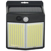 Aplica LED solara cu senzor de miscare, 196 LED-uri, IP65, 6500K, aluminiu - detaliu