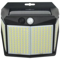 Aplica LED solara cu senzor de miscare 320 LED, IP65, 6500K - vedere laterala