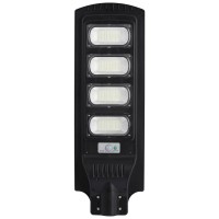Corp Stradal LED 200W cu Panou Solar Integrat si Telecomanda, 6500K, IP65 - vedere laterala