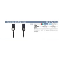 Spot LED solar de gradina RGBW, 7 LED-uri 5050, IP65, ABS - detaliu