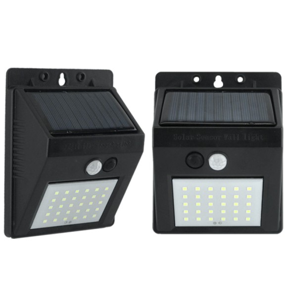 Aplica LED solara cu senzor de miscare 0.5W, IP65, 6500K, 20 LED-uri