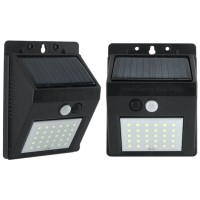 Aplica LED solara cu senzor de miscare 0.5W, IP65, 6500K, 20 LED-uri