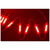 Modul LED COB Rosu 6 LED-uri 2W 150lm 12V IP65 pentru exterior - vedere laterala
