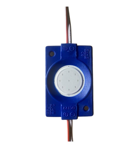 Modul LED COB albastru 9 LED-uri, 2.4W, 200lm, 12V, IP65