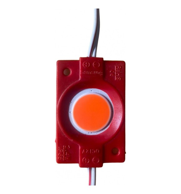 Modul LED COB Rosu 9 LED-uri 2.4W, 200lm, 12V, IP65 pentru litere luminoase