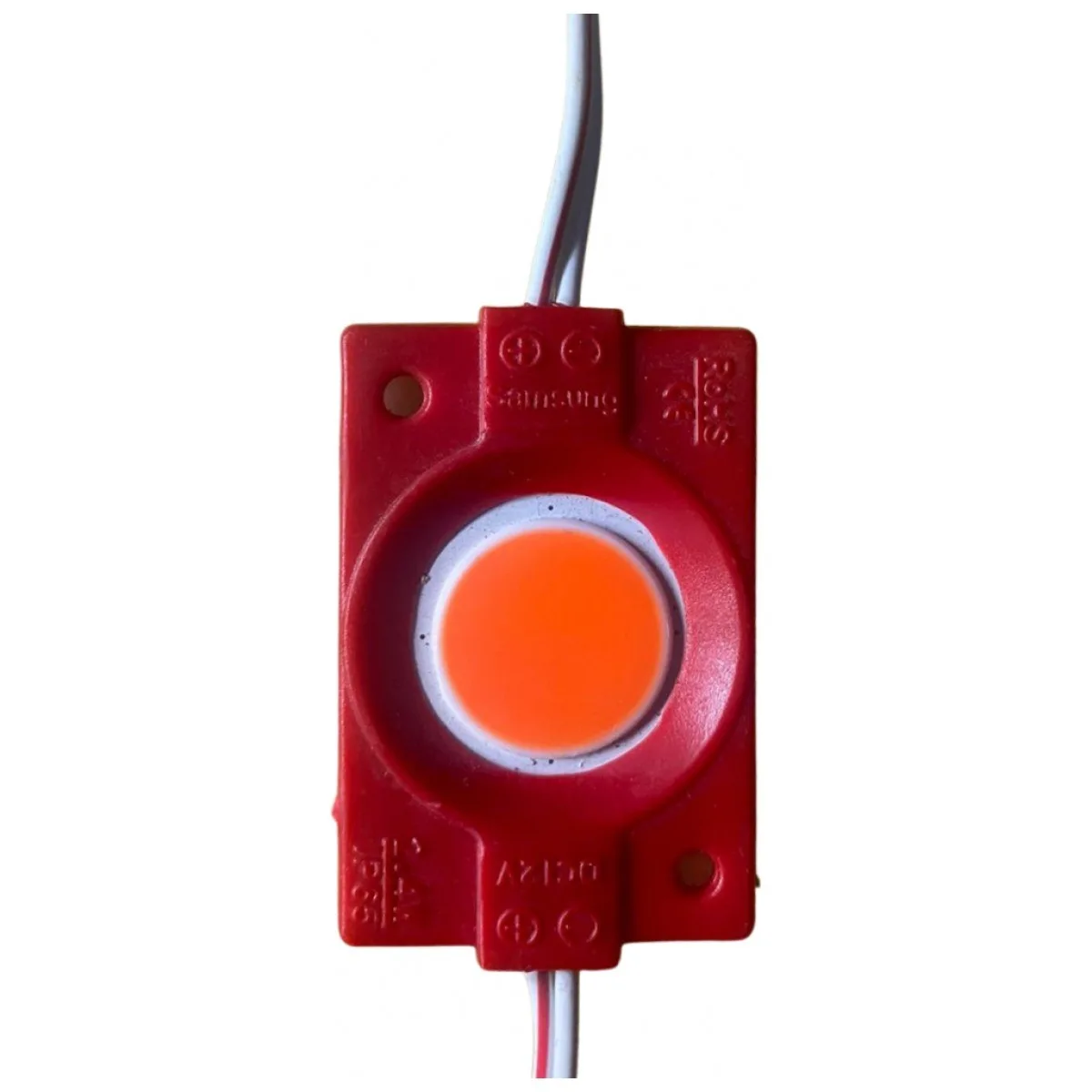 Modul LED COB Rosu 9 LED-uri 2.4W, 200lm, 12V, IP65 pentru litere luminoase