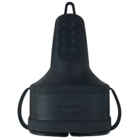 Cupla Dubla Cauciuc cu Contact Protectie 16A, IP44, Negru