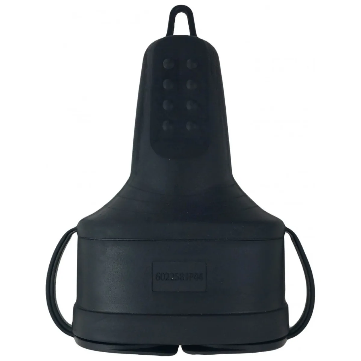 Cupla Dubla Cauciuc cu Contact Protectie 16A, IP44, Negru