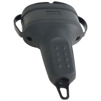 Cupla Dubla Cauciuc cu Contact Protectie 16A, IP44, Negru - ambalaj