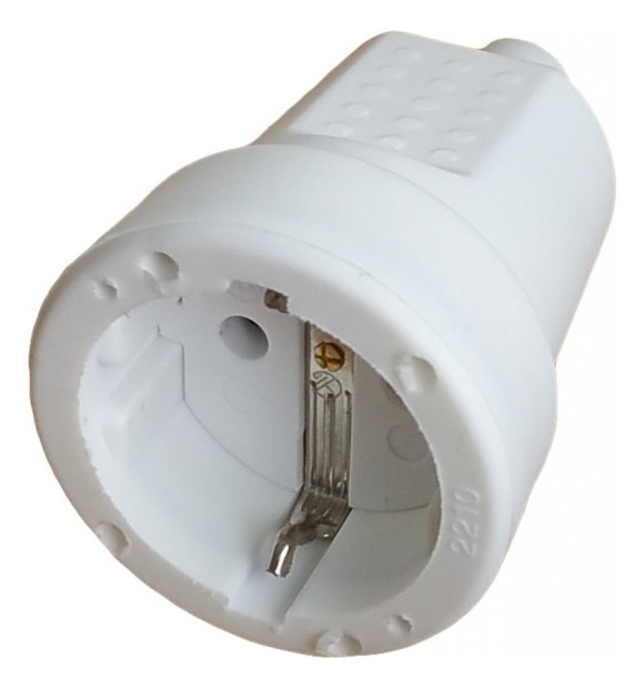 Cupla Cauciuc Alba cu Impamantare Cp, IP20, 16A 230V