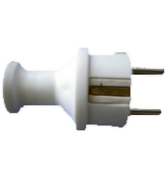 Stecher ceramic cu impamantare si iesire axiala a cablului, 230V