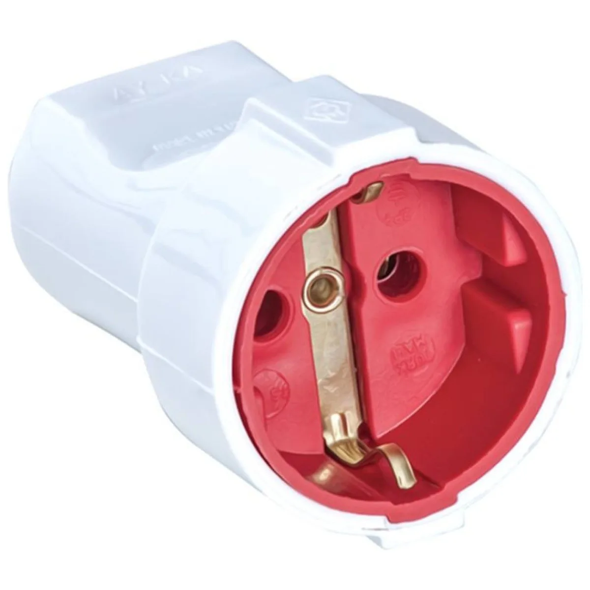 Cupla Electrica Plastic cu Priza, 16A 250V, IP20, Contact Protectie