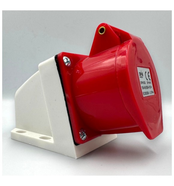 Priza Industriala Trifazata 3P+N+E 16A IP44, Aplicata Perete