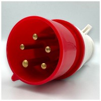 Stecher Industrial Trifazat 3P+N+E 32A, IP44, Fisa CEE 5 Poli - detaliu