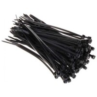 Coliere Cablu Negre 300x3.6 mm, Nylon UV, Set 100 Buc