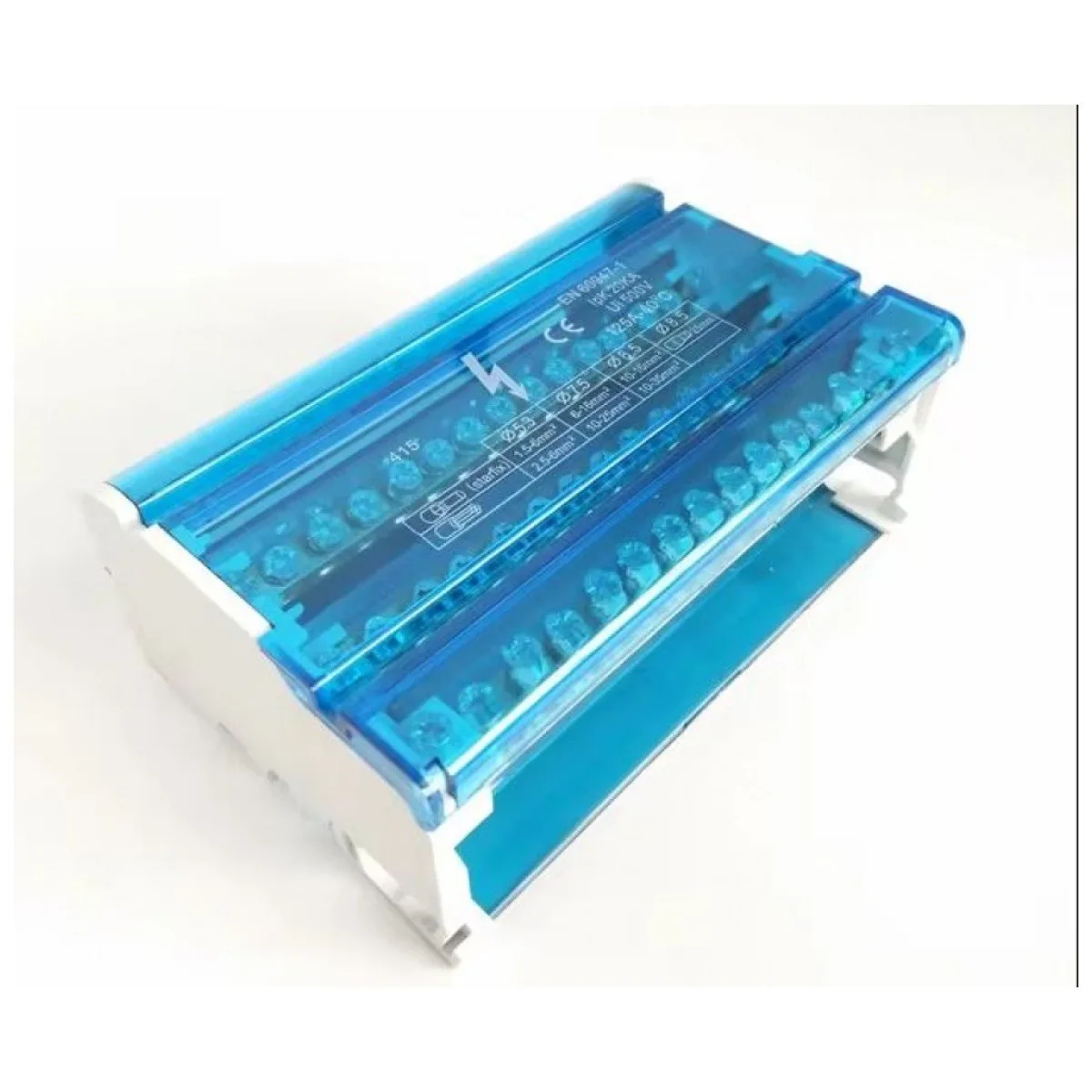Repartitor 4P 125A 690V, 15 gauri/pol, distribuitor tablou electric