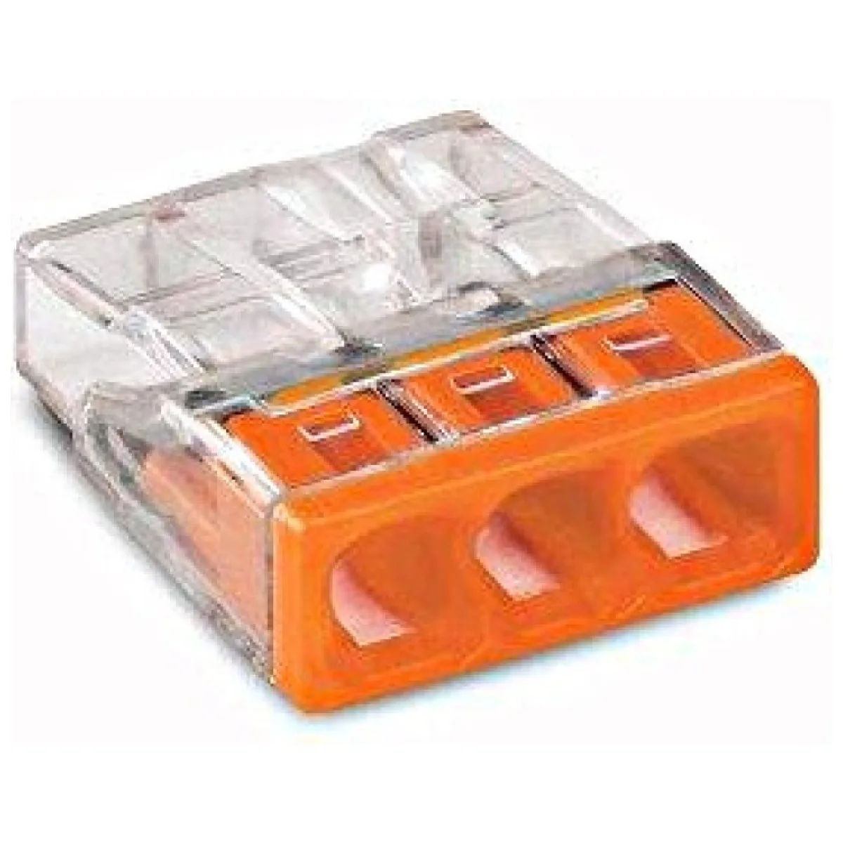 Conector derivatie WAGO 3 poli, conductor masiv 0.08-2.5 mmp, 32A 400V