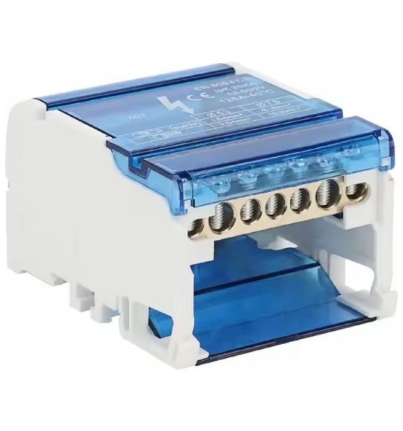 Repartitor de Putere 4P 125A 690V cu 7 Gauri pentru Tablou Electric