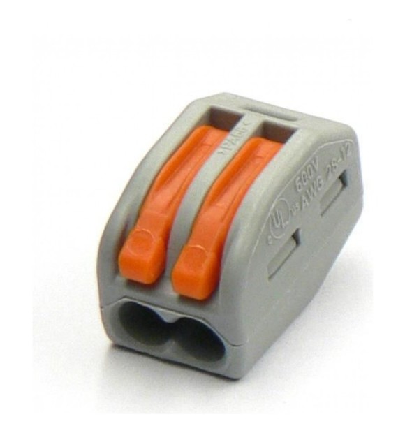 Conector rapid cu maneta 222-412, 2 poli, 0.08-2.5 mmp, 32A/400V