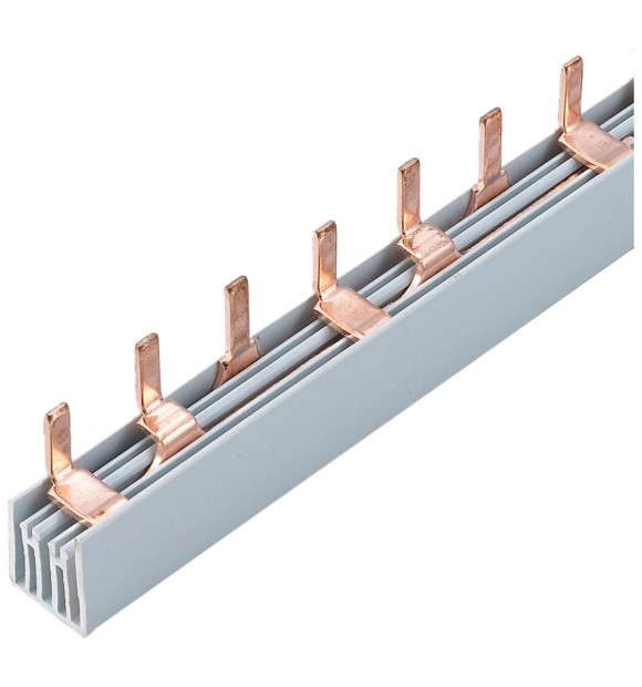 Bara colectoare cupru 3P, 100 cm, 415V 50A pentru tablou electric