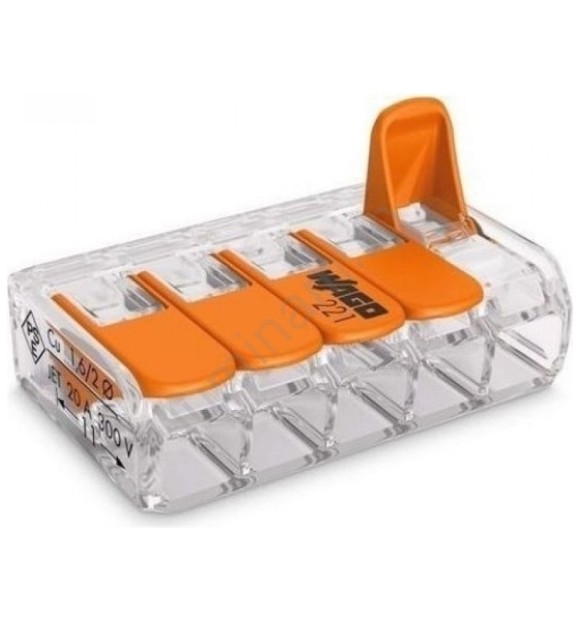 Conector derivatie slim 5 poli, 2x0.5-4 mmp, 32A 400V IP20