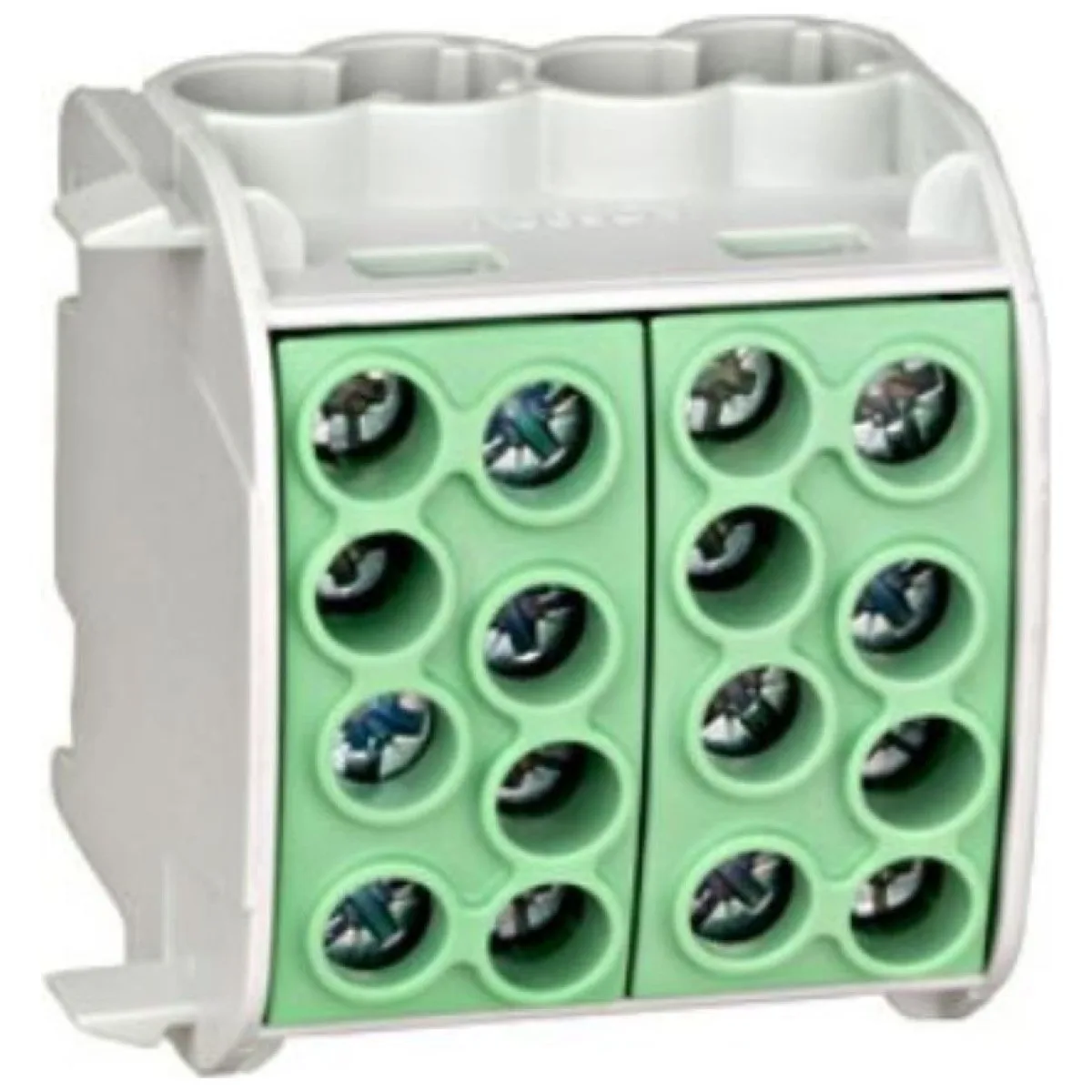 Clema derivatie 35mmp, 4 intrari - 4 iesiri, galben-verde IP20