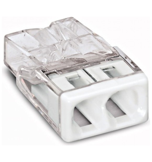 Conector derivatie WAGO 2 poli, cablu masiv 0.08-2.5 mmp, 32A 400V