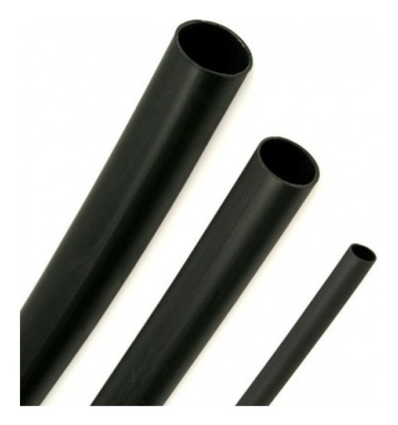 Tub termocontractabil 10/5mm negru, rata 2:1, rola 100m