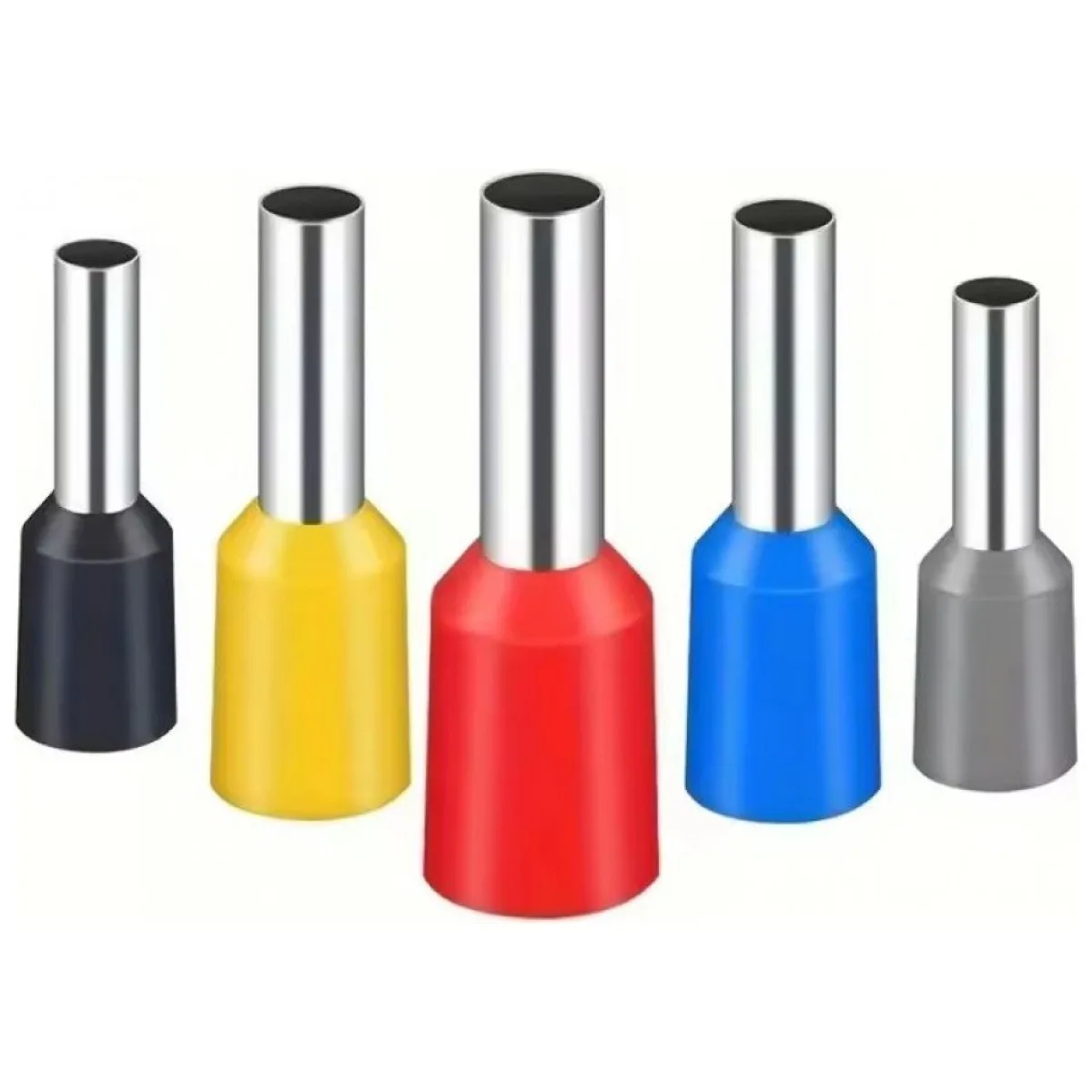 Pini terminali izolati 2.5 mmp, lungime 8 mm, pentru cablu litat