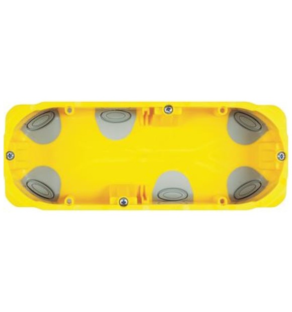 Doza aparat 6 posturi Bticino PB506, montaj rigips, plastic ignifug