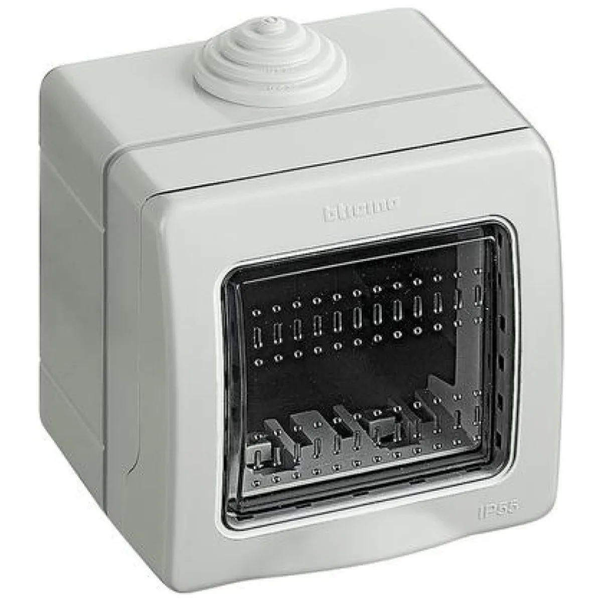Doza aparat aplicata 2 module, plastic ignifug, Bticino Matix 25502