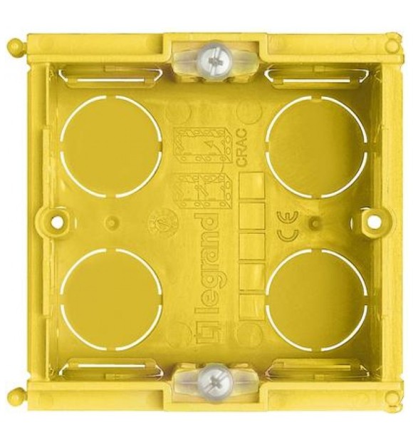 Doza aparat patrata 2 module, montaj incastrat sub tencuiala Bticino 502E