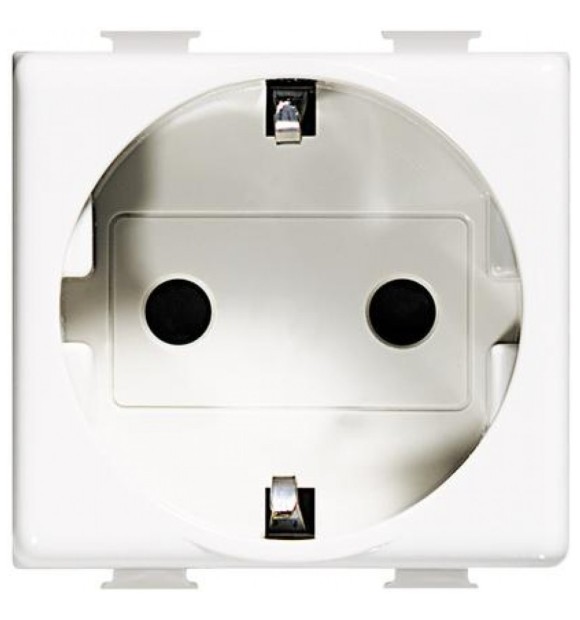 Priza 2P+T 16A alb, incastrata, 2 module - Bticino Matix