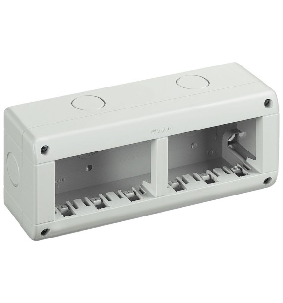 Doza aparat 6 module bticino 25406, montaj aplicat, gri