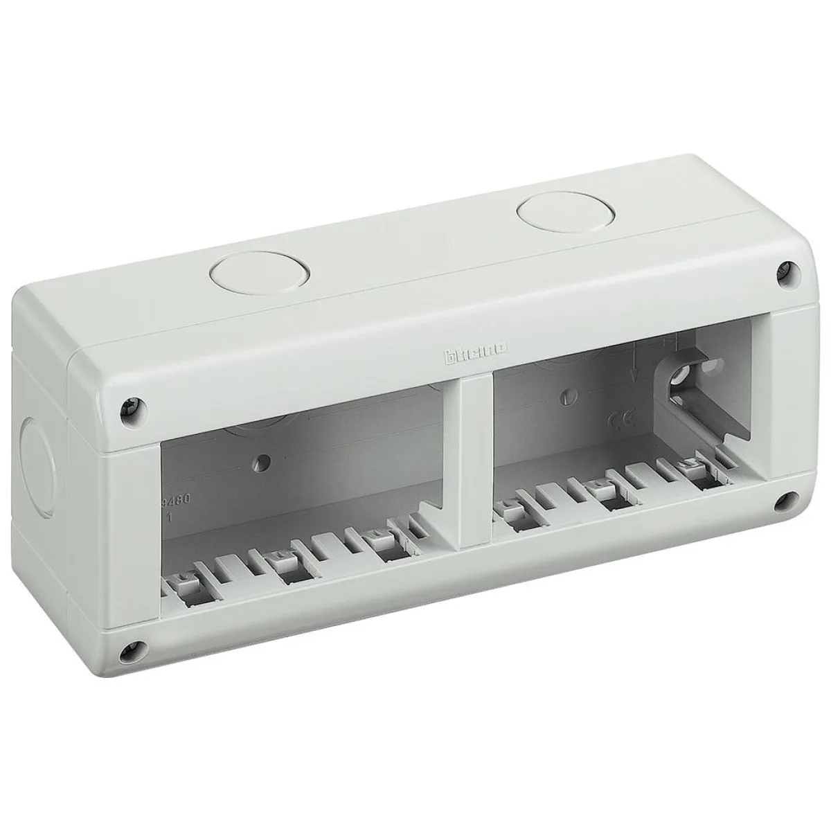 Doza aparat 6 module bticino 25406, montaj aplicat, gri